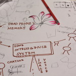 Design work in progress currently taking place in the gallery.