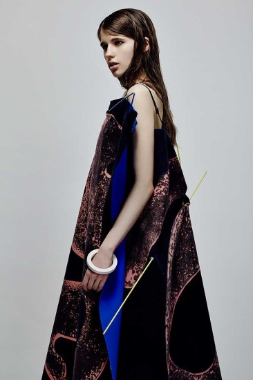 Womenswear and Accessories by Catherine Wang, BA Fashion Design Technology: Womenswear. Printes by Camilla Lopes, BA (Hons) Fashion Textiles: Print. Photographer: James Rees , Creative Direction: Rob Phillips, Hair: Ezana Ové, Beauty: Kirsty Gaston