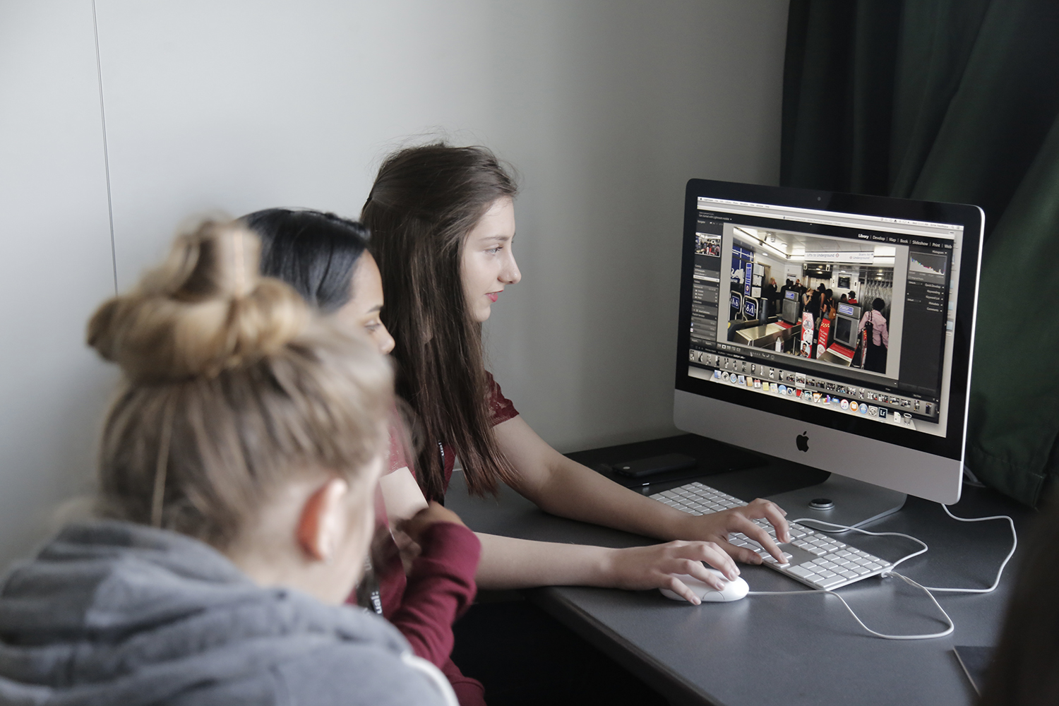 Film & TV pupils working together on their project