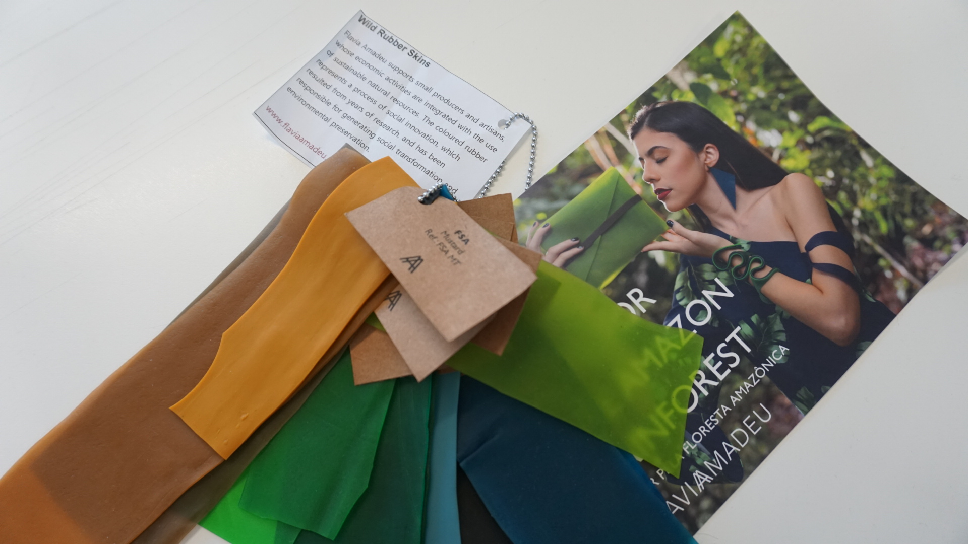 Wild Rubber Skin samples by Flavia Amadeu from the Materials Collection at John Prince’s Street 