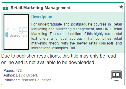 Pearson Education title in dawsonera