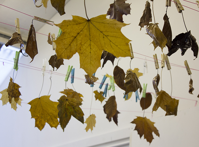 Billy Crosby work in progress leaves