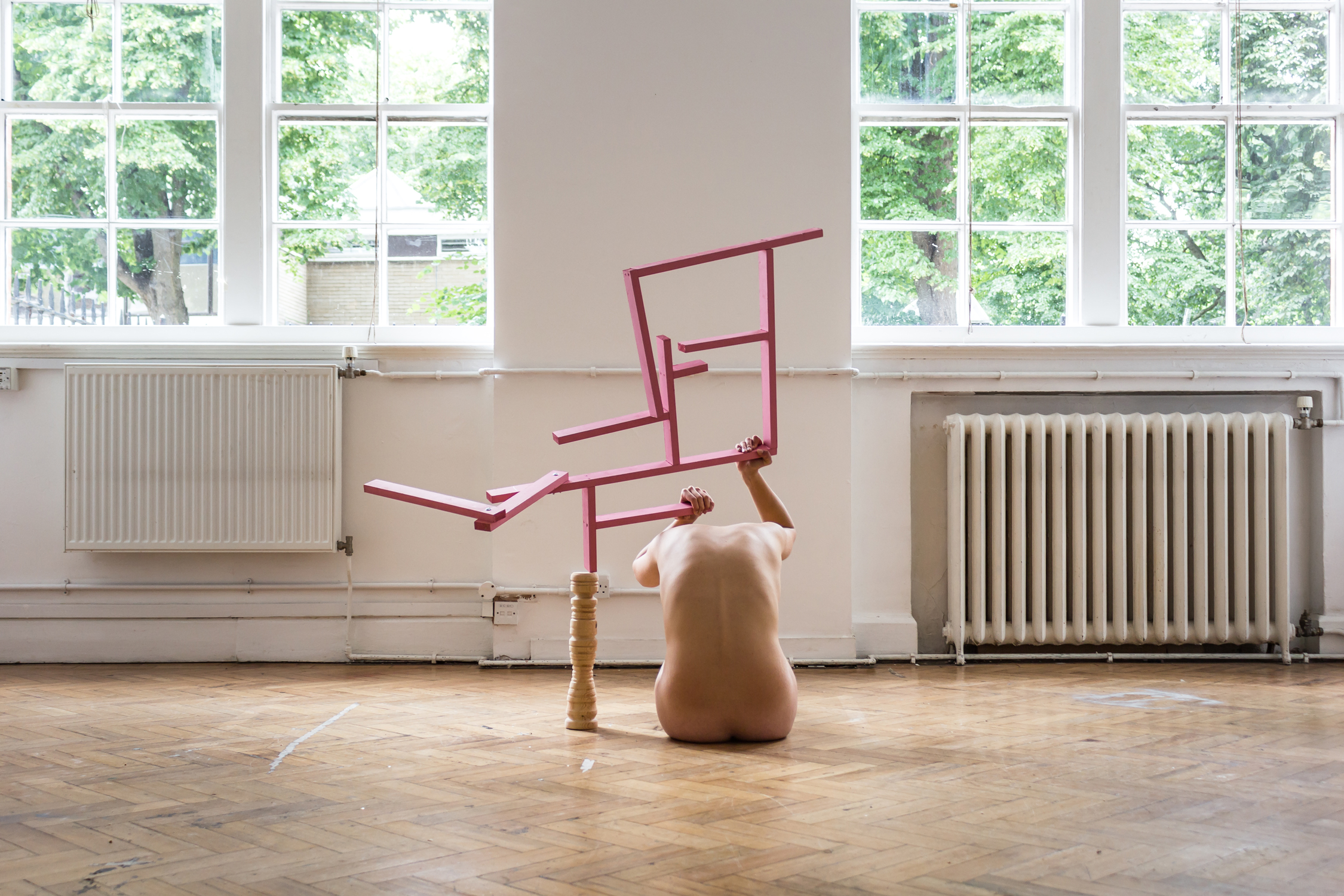 One of Anthi's sculptural composition, part of her Degree show at Wilson Road, Camberwell