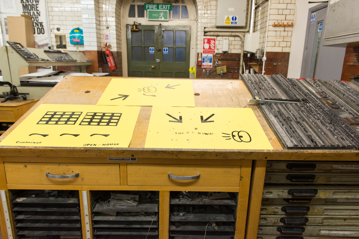 Letterpress prints, using blocks made especially for Open House