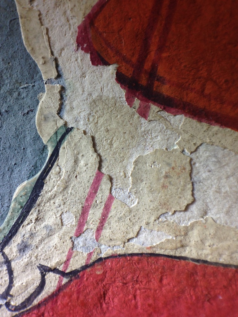 Another detail of paint on the Royal Asiatic Society prints