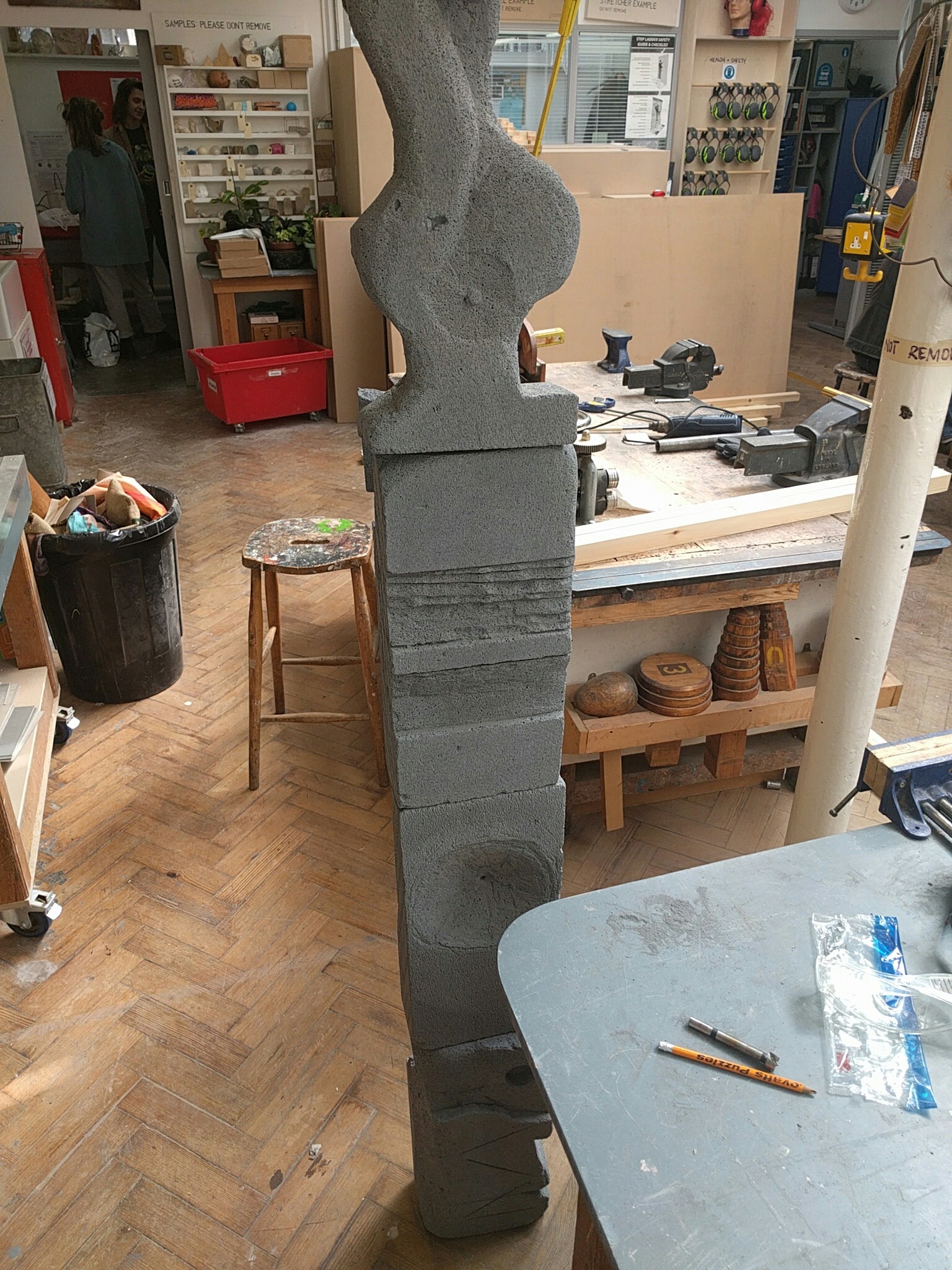 Foundation student David kamara final piece sculpture