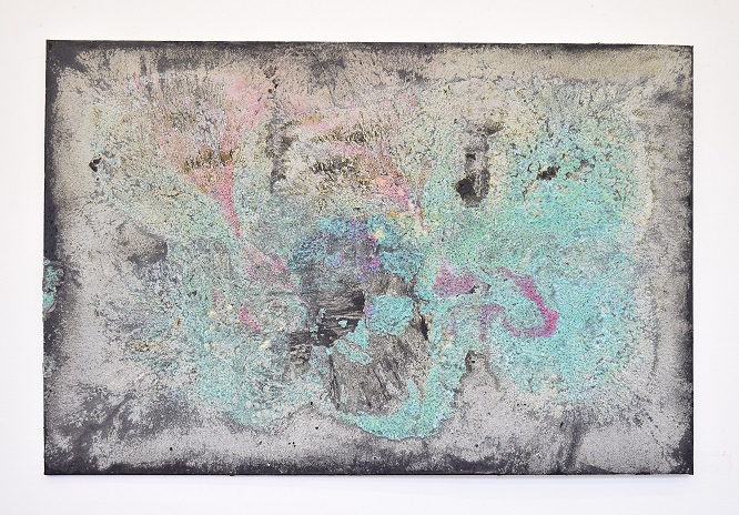 Large scale textured painting by Rachel Harrington - Foundation (Painting Student) 