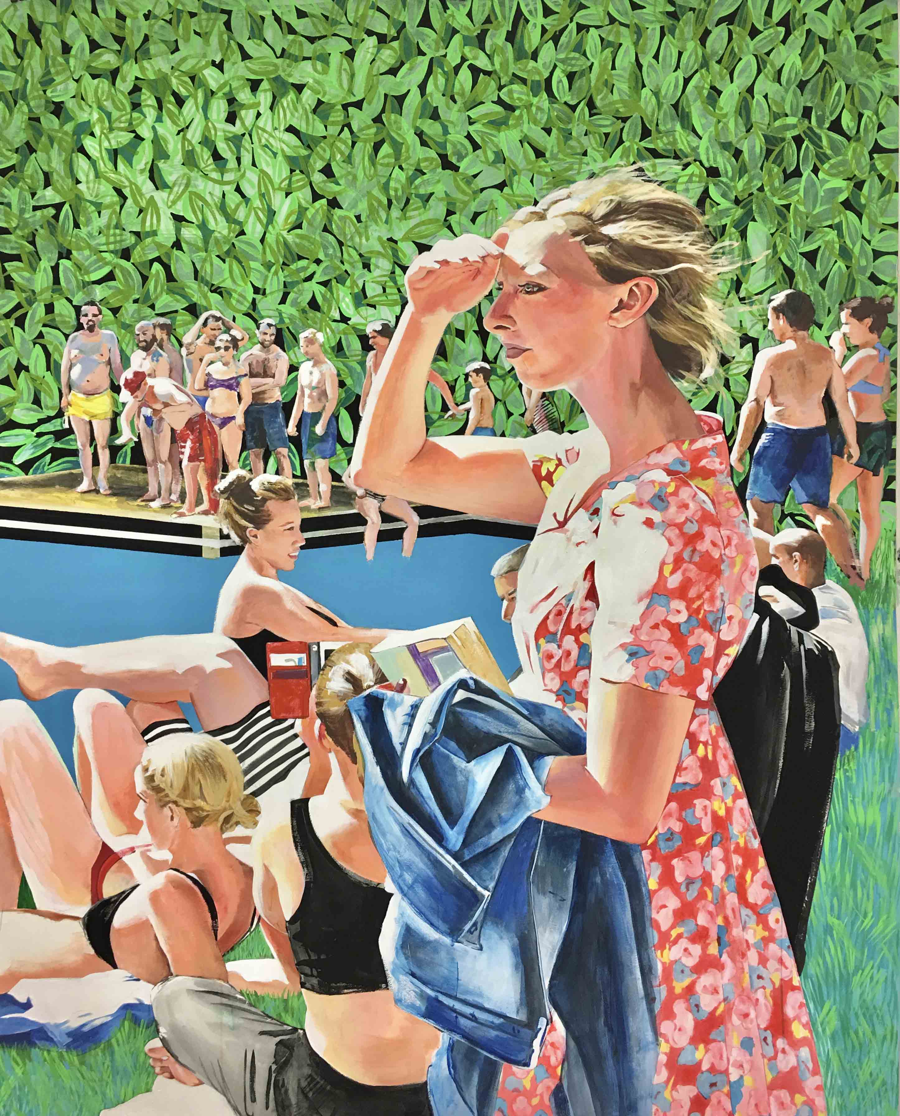 brit pond / 152x122 cm / mixed media on canvas / 2016