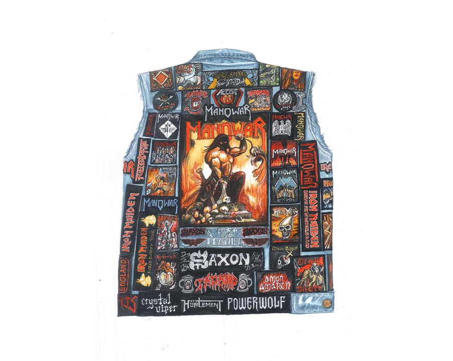 Tom Cardwell, Manowar, 2015, watercolour on paper.