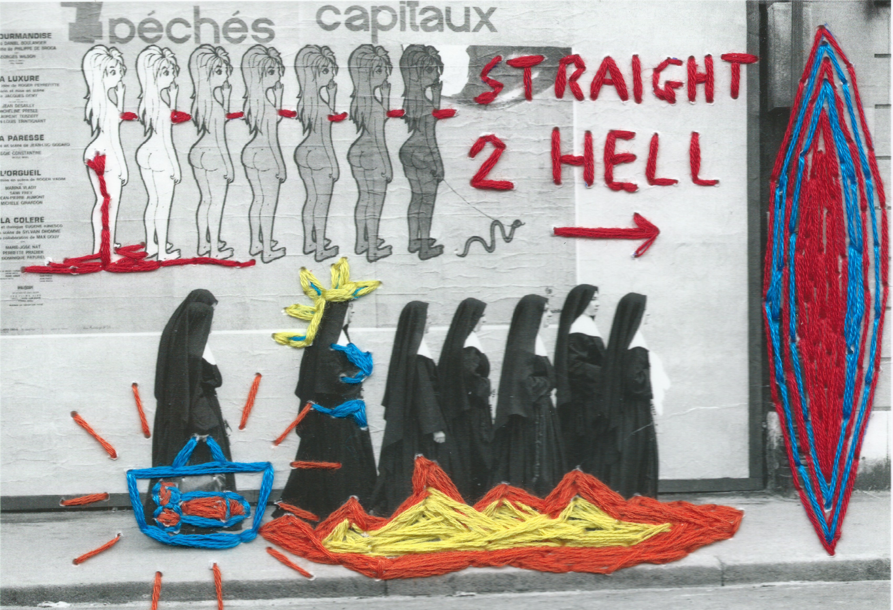 Embroidery work by Creative Direction for Fashion student Nicole Chui