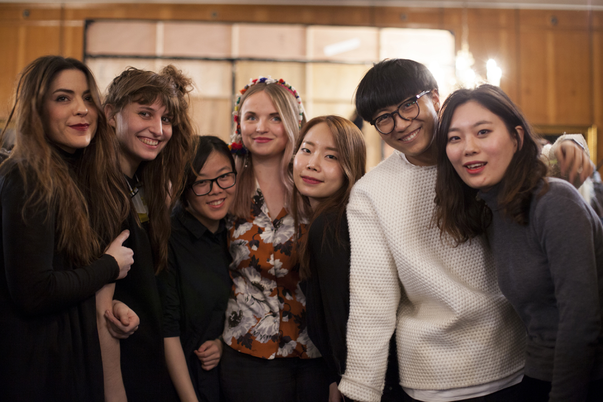 Backstage at LCFMA16 Womenswear show with some of the designer. Photgraphy: Hanna Puskarz 