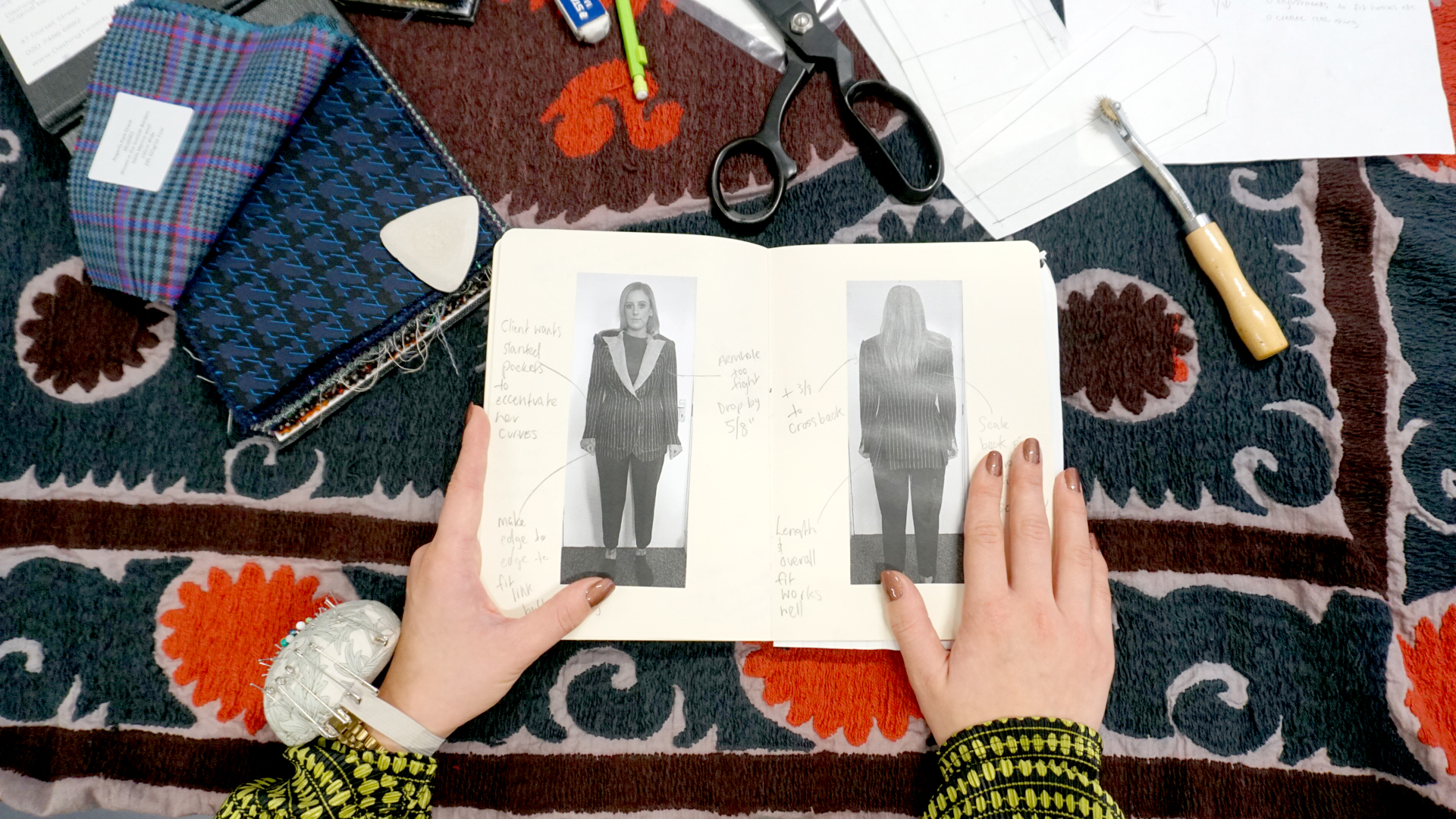  View of sketchbook belonging to Leisha Parlour