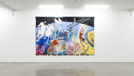 Installation of "Emma Amos: True Colors," 2016. Courtesy of the artist and RYAN LEE, New York