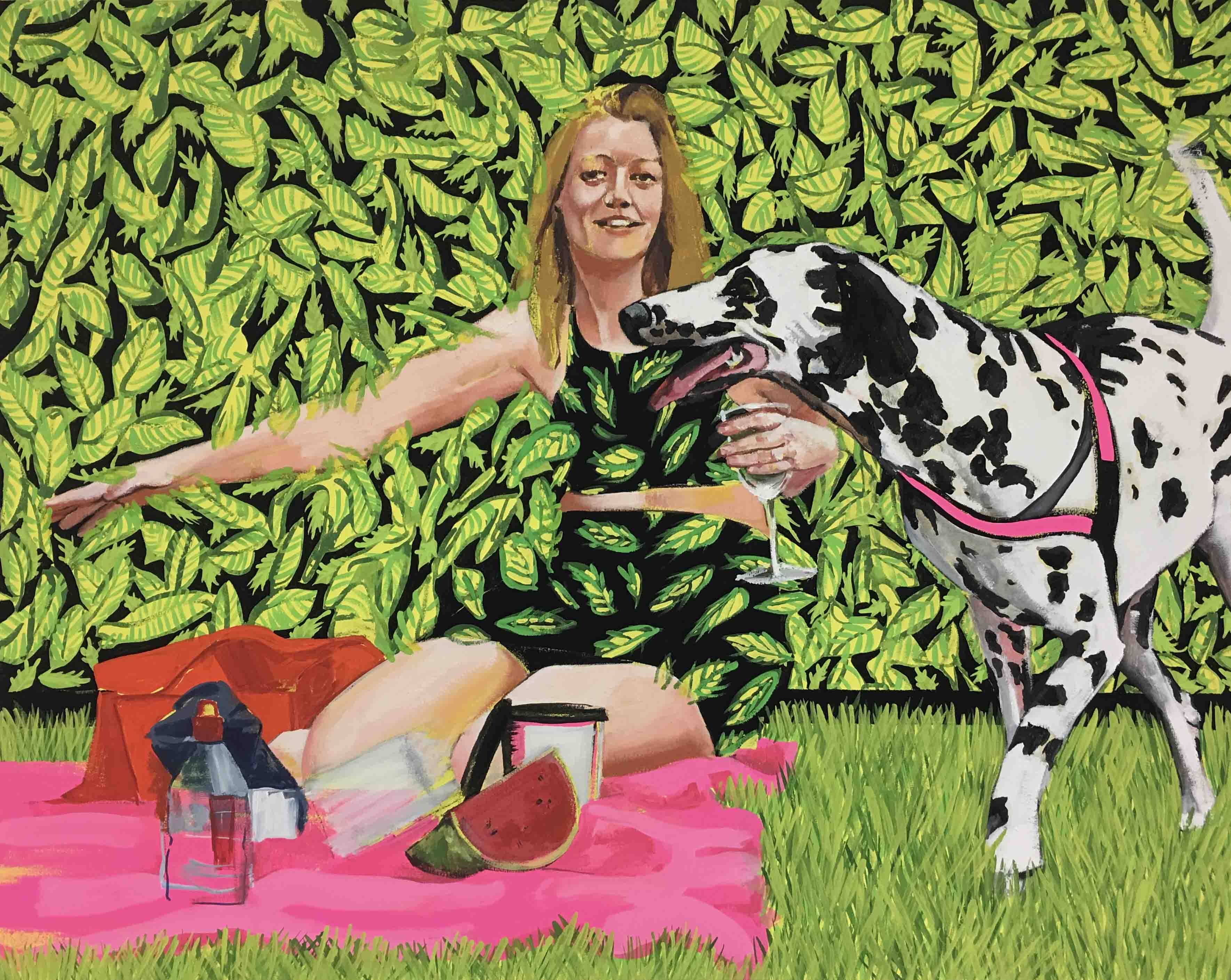 greener grass / 91 x 72 cm / mixed media on canvas / 2016