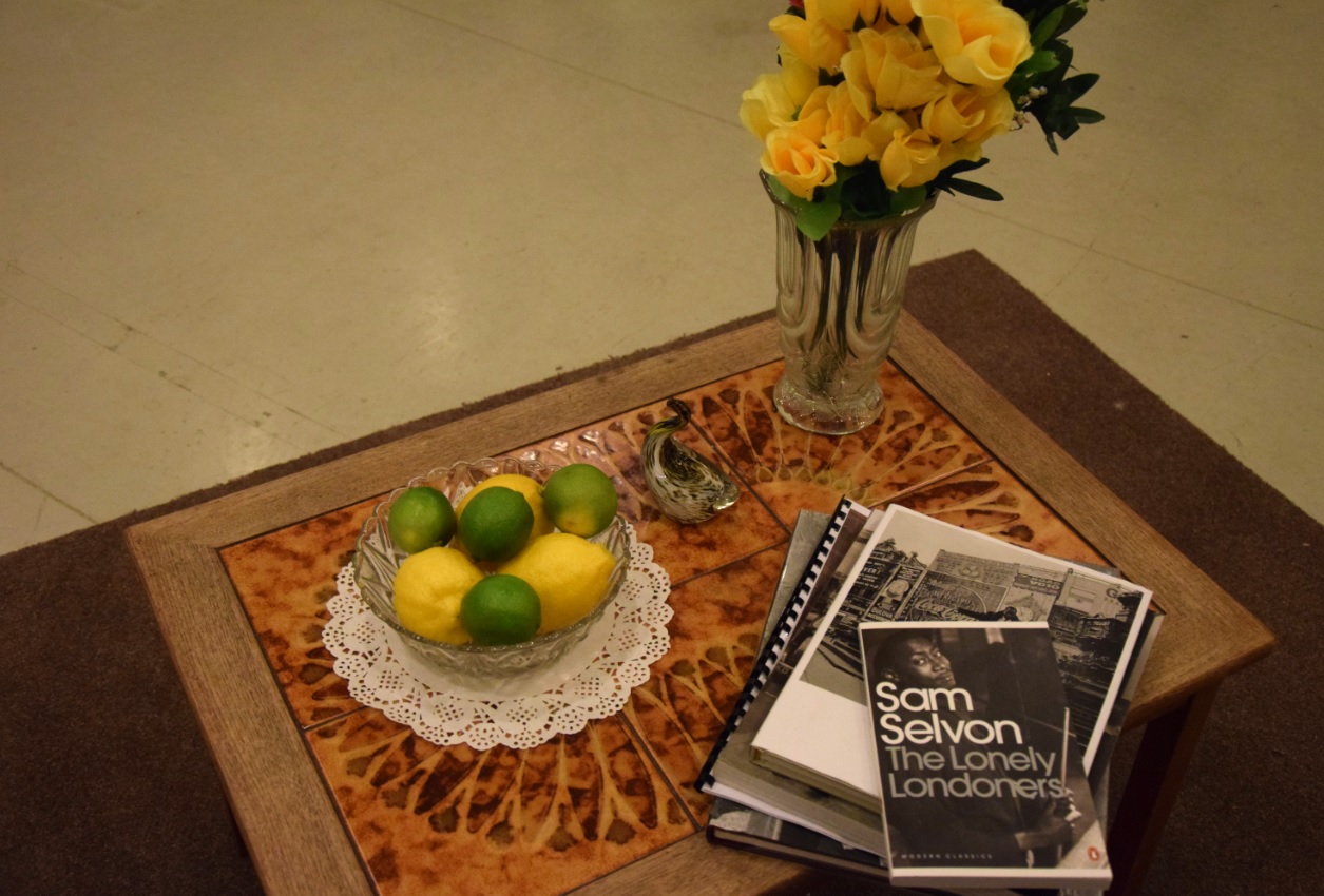 Freya and Frankie's West Indian living room set for Late at Tate: Stand Firm