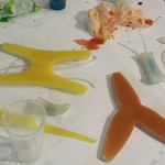 Design work in progress currently taking place in the gallery.