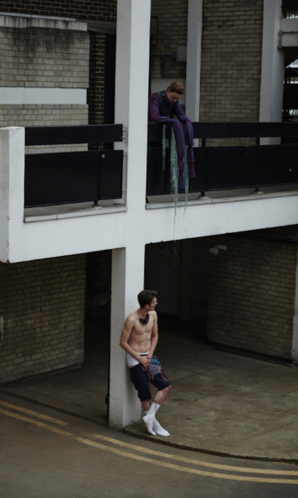 CENSORSHIP for FUCKING YOUNG MAGAZINE. Photographer: Sampson Wu, Stylist: Sophia Lee, Makeup Artist: Alice Swindells, Pieces by Textile Designer: Nan Hu, Models: Matheus Busatto Plentz (PRM) & Matt Cooper (PRM) and Assistants: Kehong Le & Yi Zhou.