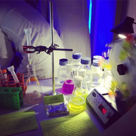 Researching for inspiration at an event at the V&A about science