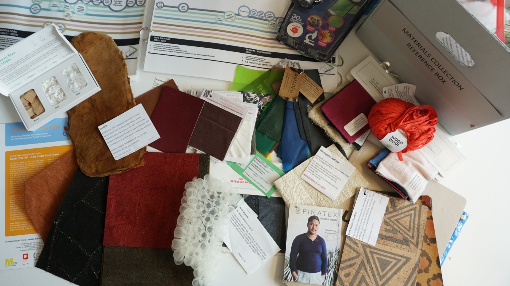 Samples from the Materials Collection Reference Box at John Prince’s Street 