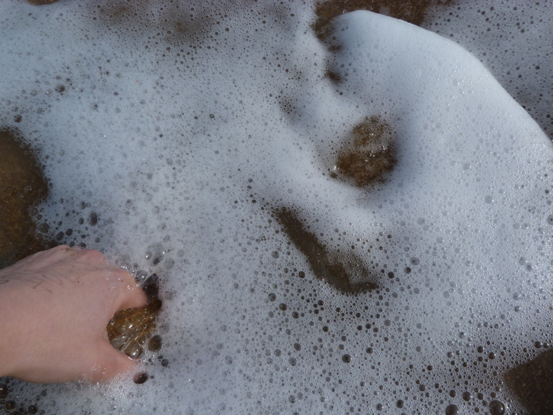 Performance at Broadstairs beach, 'It begins to fill up with a sudden pain, a sudden gush', Lara Kester, digging, sand and sea