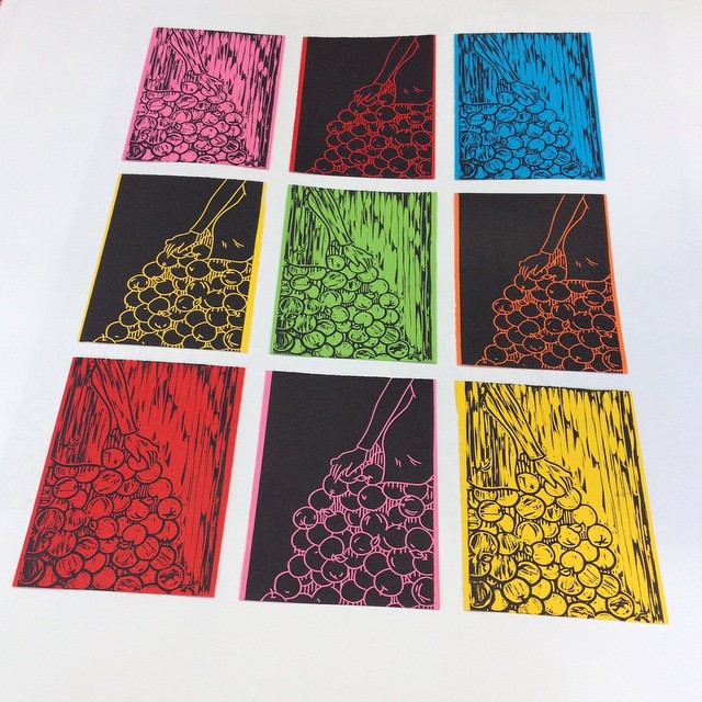 Printmaking work from Foundation - Illustration Pathway student Sasha Tchernev