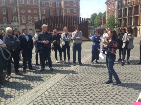Students and Staff on the Rootstein Hopkins Parade Ground