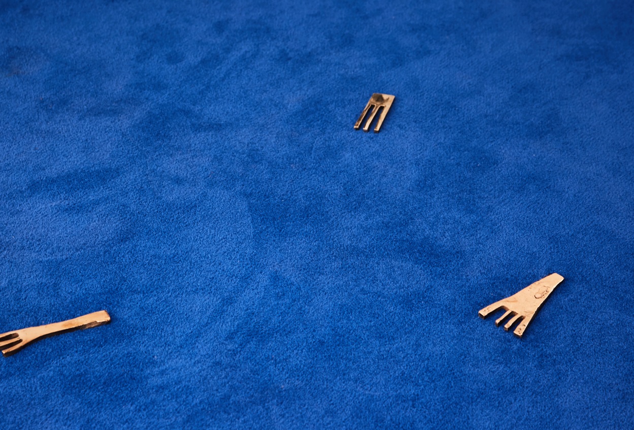 A close-up shot of Imann Gaye's Summer Show work