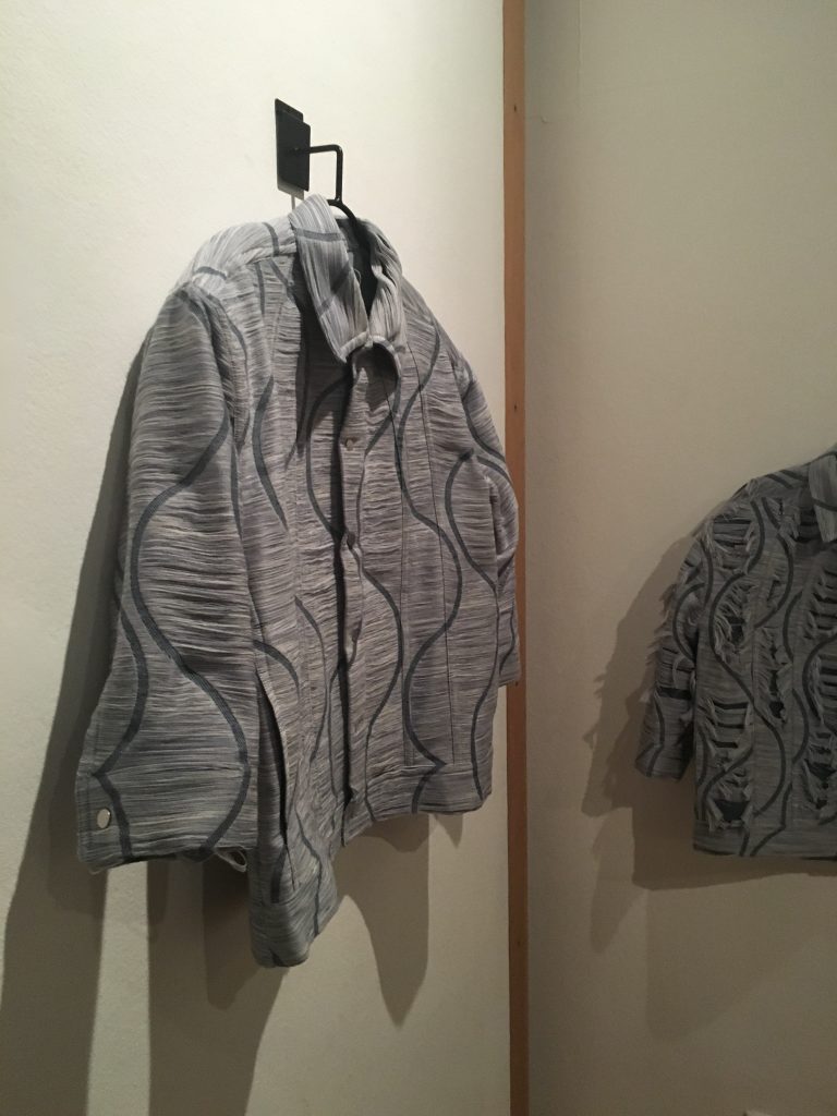 Collaborative design by alumni Emma Fenton Villar (MA Fashion Design Technology Menswear) and Erica Weide (BA (Hons) Fashion Textiles: Print).