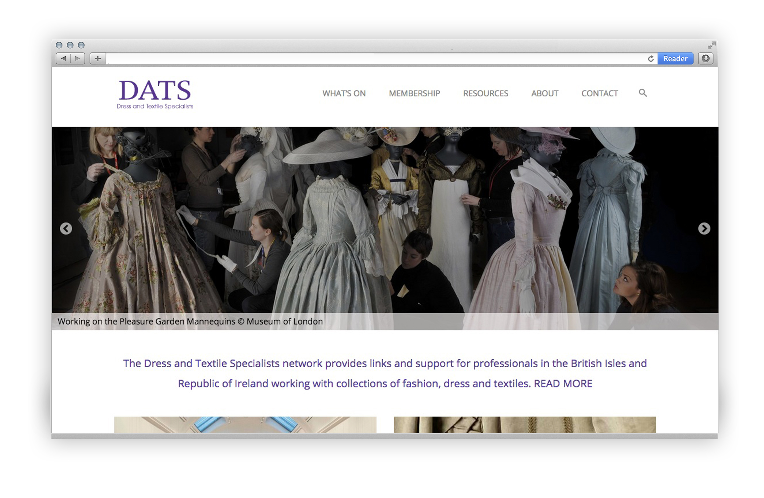 Website for Dress and Textiles Specialists 2015