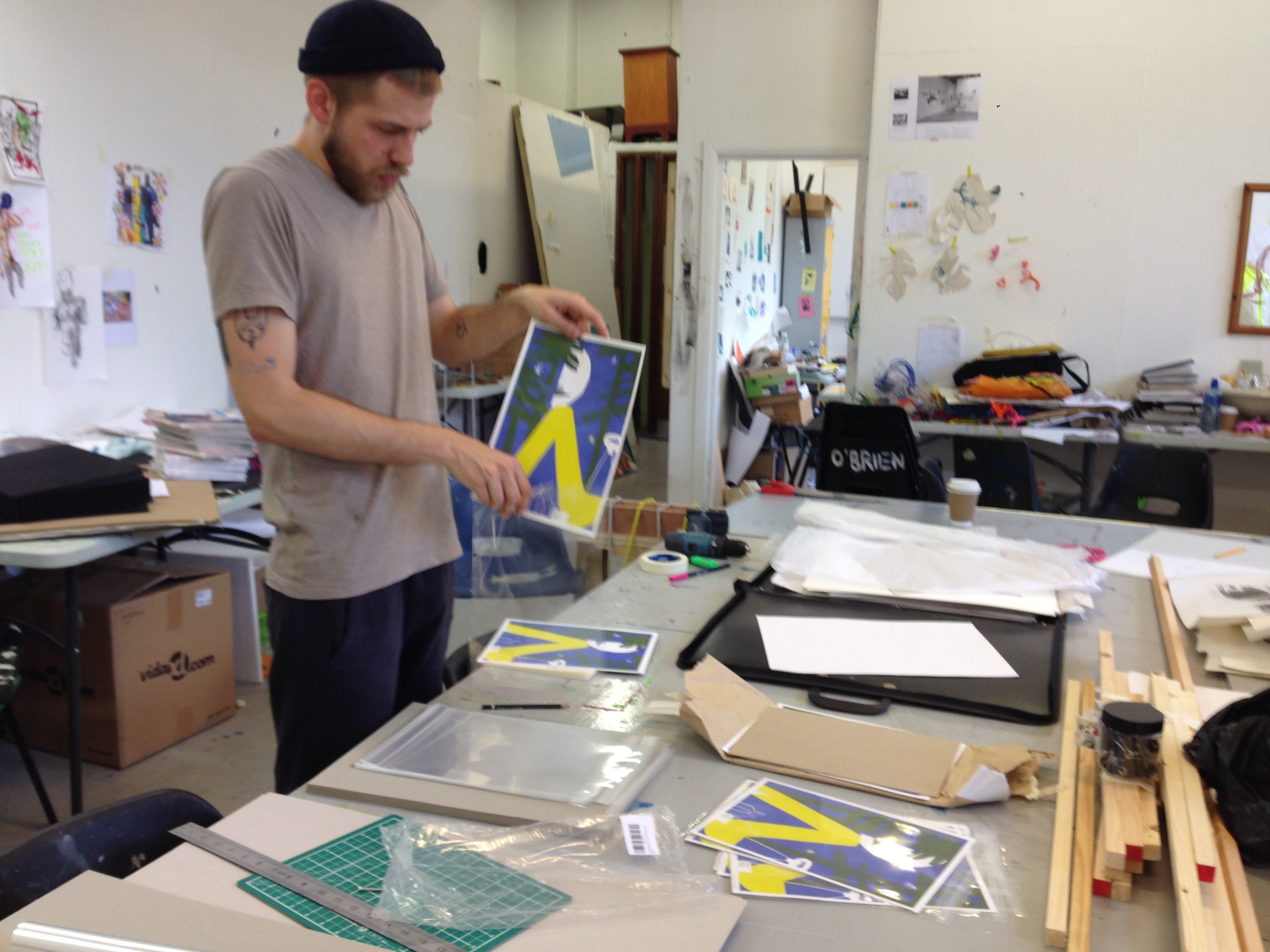 At work with the prints