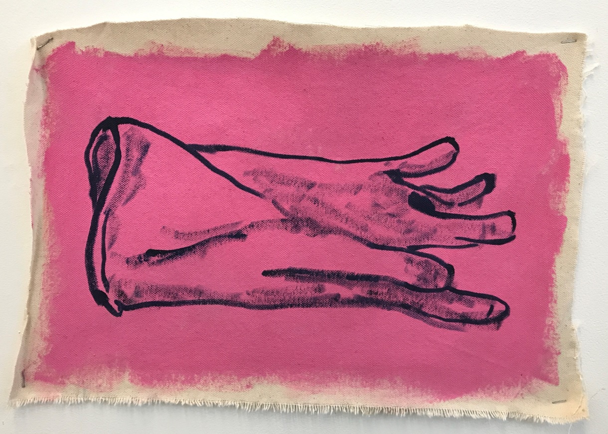 Henry Glover - 'Pink Glove' : (Oil and acrylic on canvas)