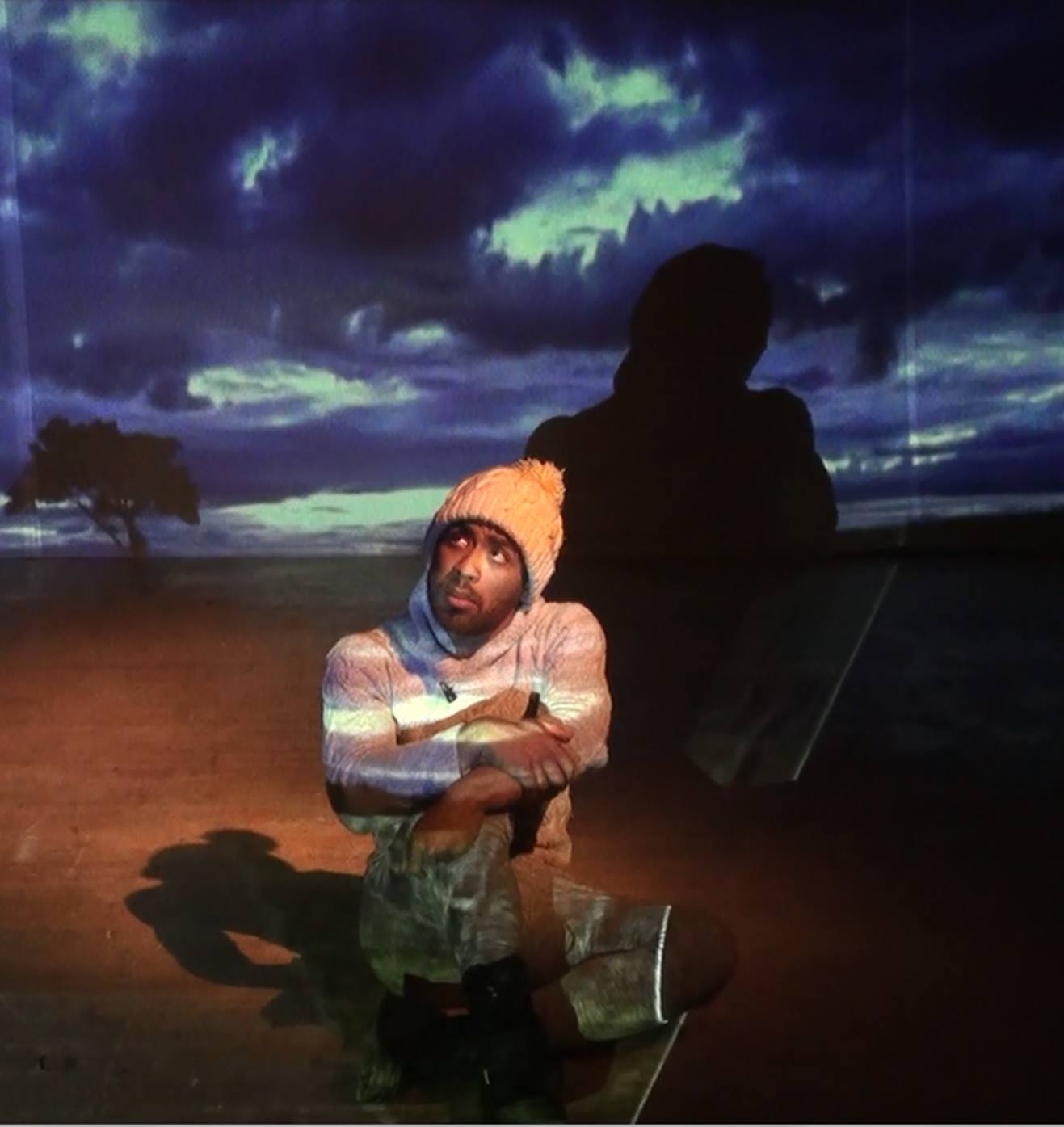 Image from Yvie Freeman's performance called Calais No Words to Describe a performance inspired by her volunteer experience in Calais.