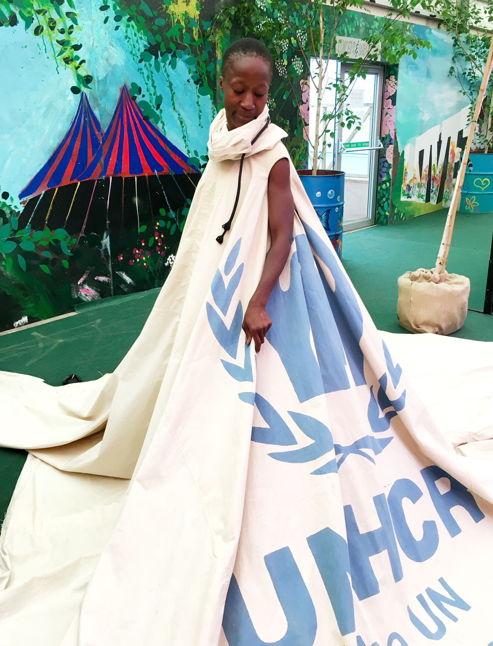 Rokia backstage at Glastonbury