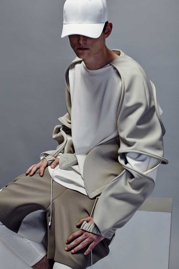 Menswear by Jonwoong Bang, BA Fashion Design Technology: menswear. Photographer: James Rees , Creative Direction: Rob Phillips, Hair: Ezana Ové, Beauty: Kirsty Gaston