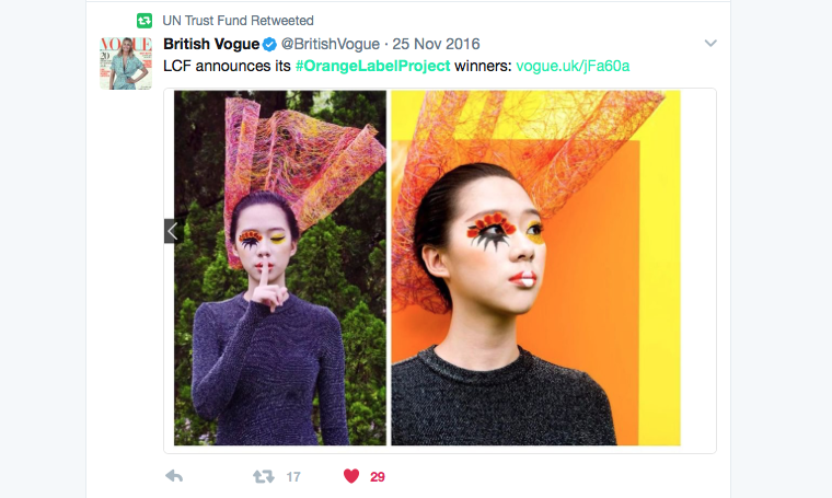 British Vogue got involved in the #OrangeLabelProject social media takeover