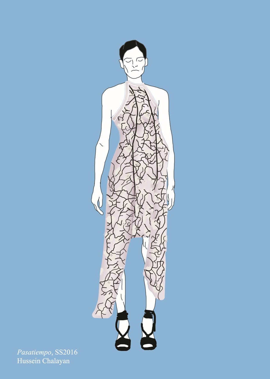 mannequin in sleeveless maxi dress