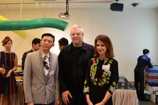 Reception hosts, Ian Hsieh, Prof. Chris Wainwright and Caroline Archer