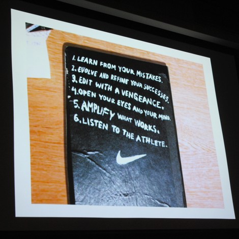 Nike talk to students at LCF