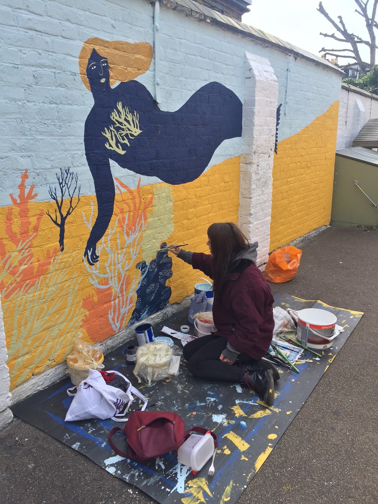 MA Illustration Wix School mural project