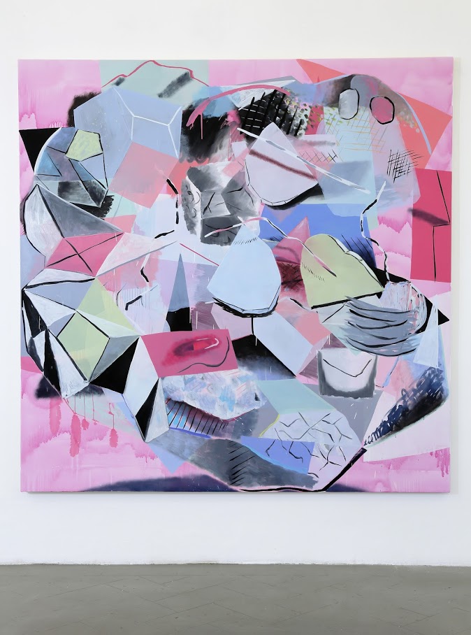 Alice Browne, Masso, 2017, acrylic and oil on canvas, 203cm x 203cm