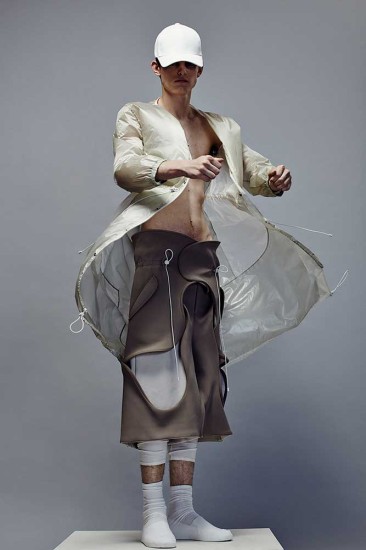 Menswear by Jonwoong Bang, BA Fashion Design Technology: menswear. Photographer: James Rees , Creative Direction: Rob Phillips, Hair: Ezana Ové, Beauty: Kirsty Gaston