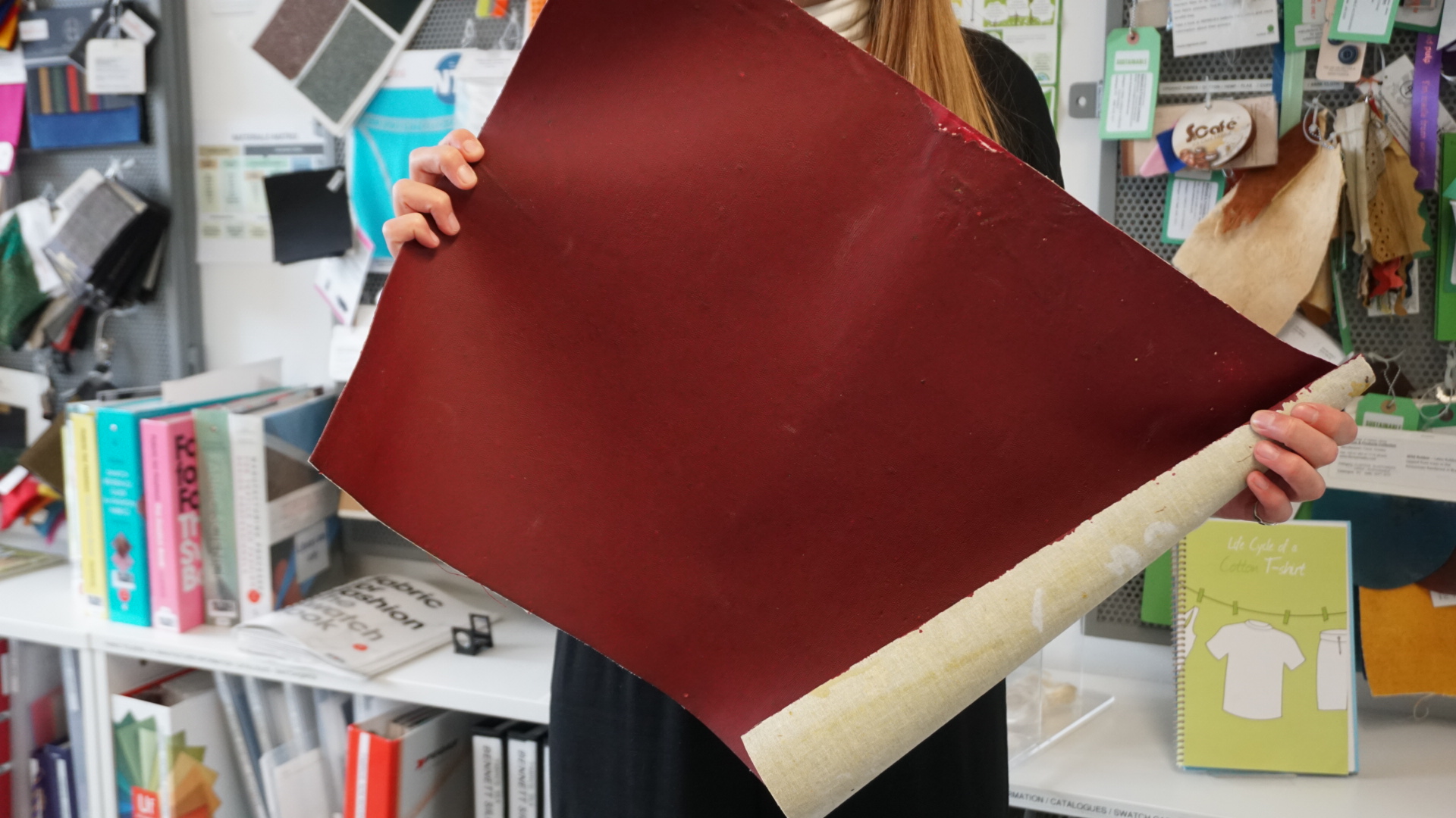 A fruit leather sample from the Materials Collection at John Prince’s Street 