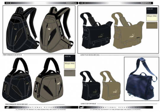 Design work for Puma