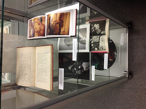 Image of special collections books from the exhibiton A Taxonomy Of Identity. Shapeshifting in Three Parts.