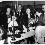 Dressmaking class watched by Queen Mother LCF JPS 1965