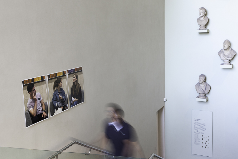 One section of the Fresher triptych on display at the Ashmolean Museum, 2017.