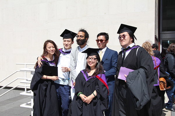 Tutor Babak Ghazi with students from MRES Arts Practice and MA Fine Art.