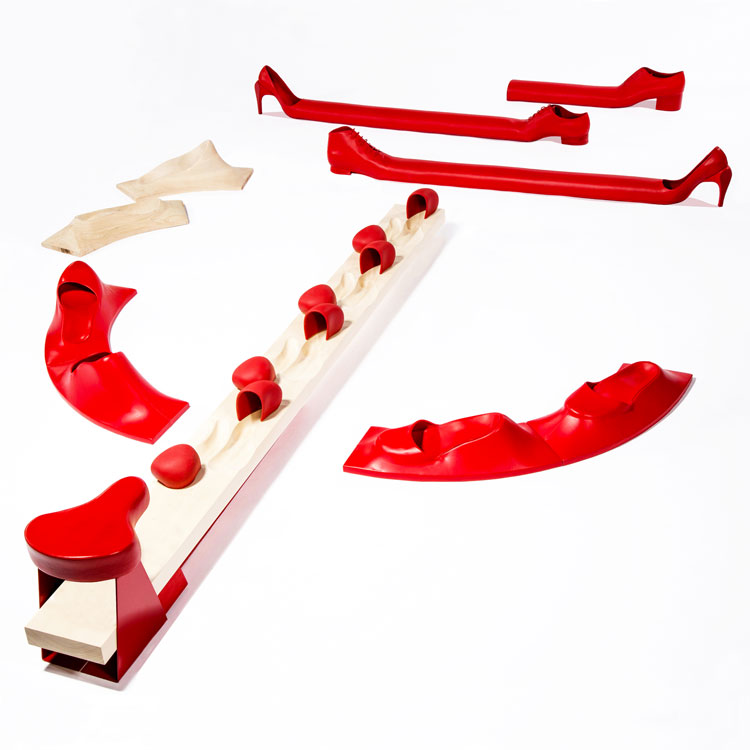 The Language of Feet in the Walk of Life installation by Jo cope