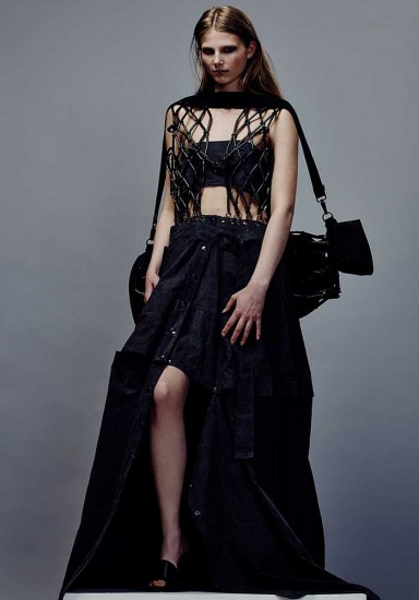 Womenswear by Siwon Lee, BA (Hons) Fashion Design Technology: Womenswear. Accessories by Zoe Nathan, BA (Hons) Cordwainers Fashion Bags and Accessories: Product Design and Innovation. Photographer: James Rees , Creative Direction: Rob Phillips, Hair: Ezana Ové, Beauty: Kirsty Gaston