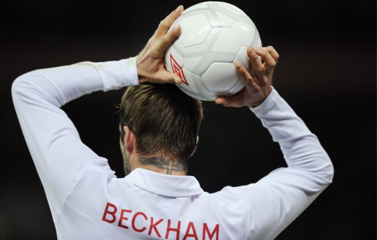 Football - England v Slovakia International Friendly - Wembley Stadium - 28/3/09 General View / David Beckham - England , official umbro match ball Mandatory Credit: The FA / Action Images / Michael Regan